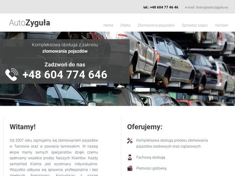 Autozygula.eu złomowanie samochodów Tarnów