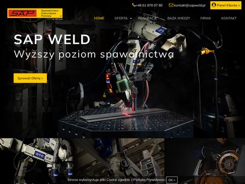 Sapweld.pl - robotyzacja spawania