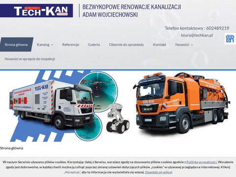 Techkan.pl bezwykopowe renowacje kanałów