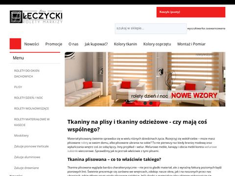 Roletyleczycki.pl materiałowe