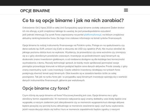Opcje-binarne.pl jak inwestować