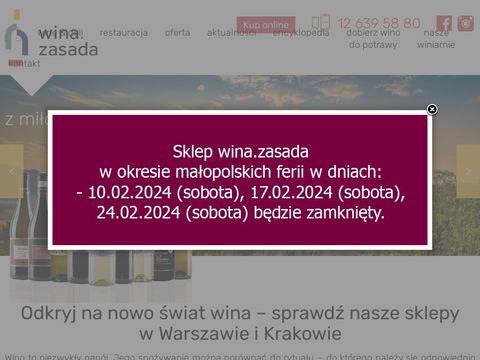 Wina.zasada.pl hurtownia Warszawa