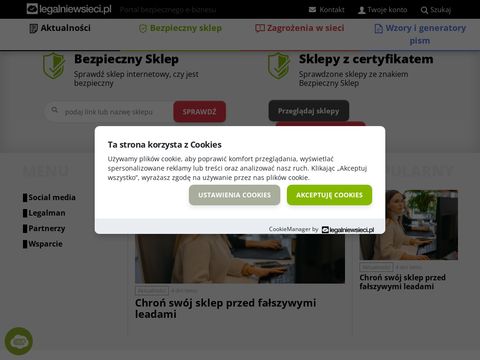 Legalniewsieci.pl regulamin sklepu internetowego