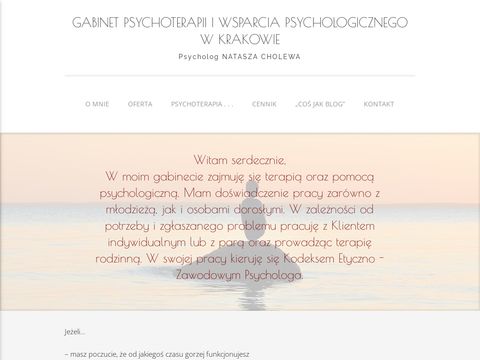 Nataszacholewa.pl psychoterapia Kraków