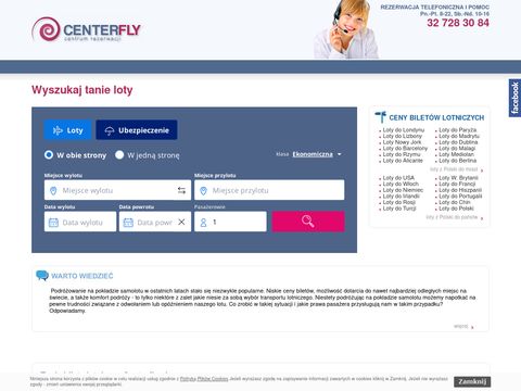 Centerfly.pl wyszukiwarka połączeń lotniczych
