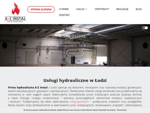 Azinstal.com.pl usługi hydrauliczne Łódź