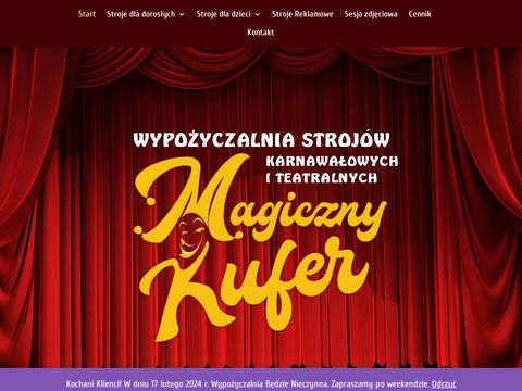 Magicznykufer.pl wypożyczalnia strojów Warszawa
