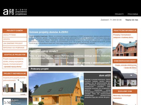 A-zero.pl nowoczesne projekty domów