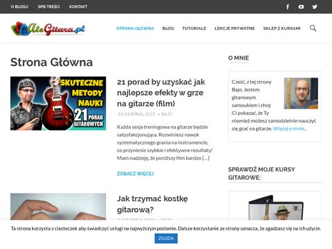 Alegitara.pl kurs gry na gitarze - chwyty oraz bicia