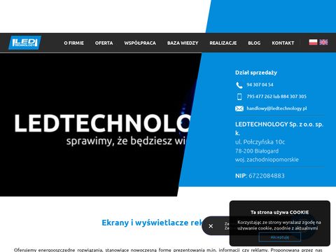 Ledtechnology.pl elektroniczne reklamy zewnętrzne