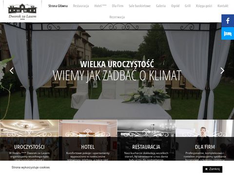 Dworekzalasem.com.pl restauracja hotel