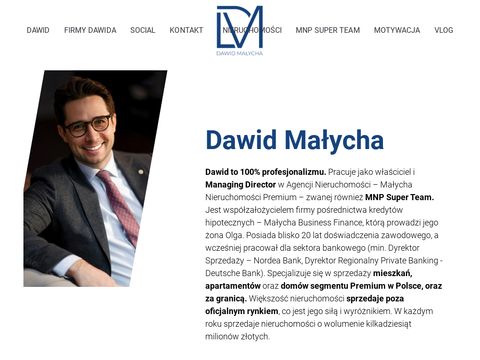 Dawidmalycha.com agent nieruchomości premium