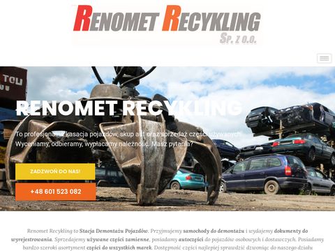Renomet Recykling Sp. z o.o. recykling pojazdów