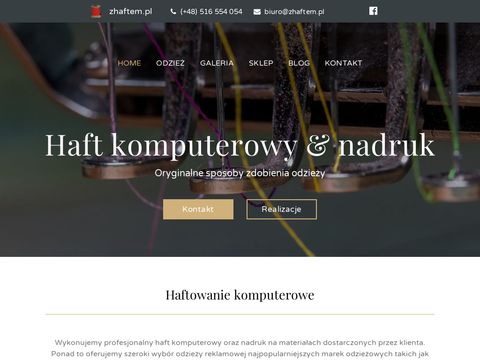 Zhaftem.pl - haft komputerowy i odzież reklamowa