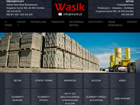 Wasik.pl betoniarnia - wysoka jakość, Starachowice