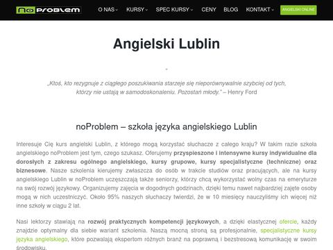 Noproblem.edu.pl angielski Lublin