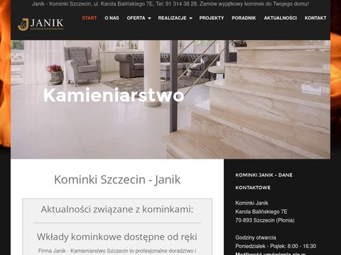 Kominki-janik.pl usługi kamieniarskie w Szczecinie