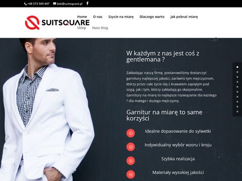 Garniturynamiare.pl modne męskie szycie online