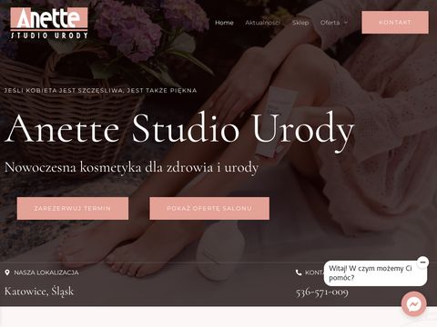 Anette.com.pl salon kosmetyczny Katowice