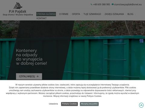 Pajdak.com.pl kontenery na gruz Bochnia