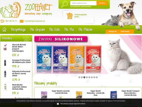 Zooplanet.pl sklep zoologiczny żwirek dla kota
