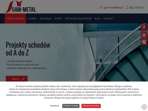 Gam-Metal balustrady szklane zewnętrzne Warszawa