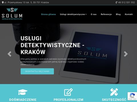 Solumdetektyw.pl agencja detektywistyczna w Krakowie