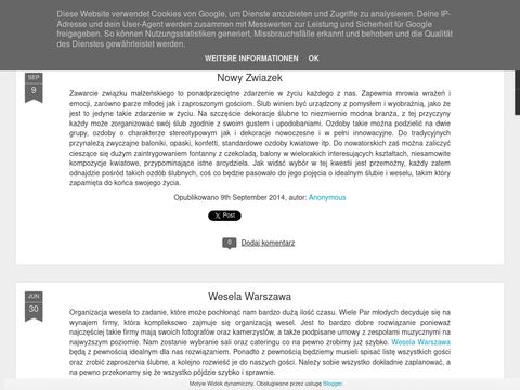 Wesela Warszawa blog