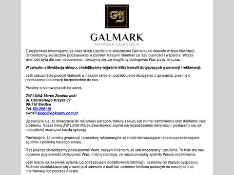Galmark.pl - sklep internetowy galanterią skórzaną