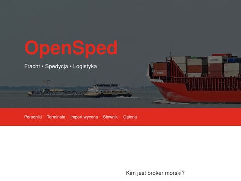 Opensped.pl transport morski