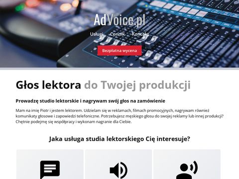AdVoice.pl głos lektorski do reklam