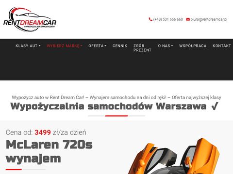 Rentdreamcar.pl wypożyczalnia aut luksusowych