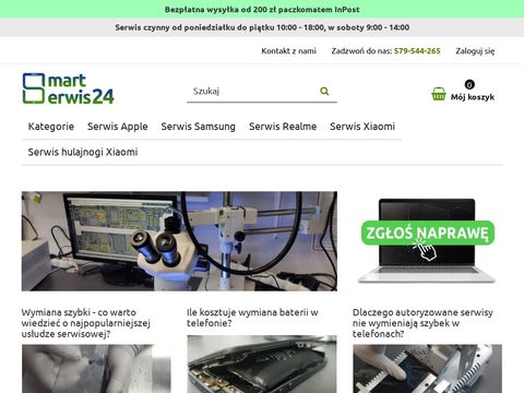 Smartserwis24.pl wymiana szybki Samsung