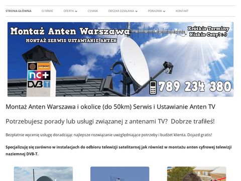 Montaz-anten-sat.pl serwis Warszawa