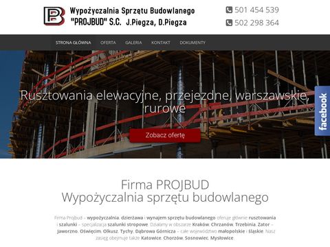 Projbudsc.pl wypożyczalnia sprzętu budowlanego