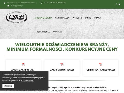 Jccwb.pl certyfikaty wyrobów budowlanych