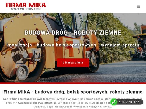 Mika-drogi.pl - wynajem sprzetu koparki Miechów