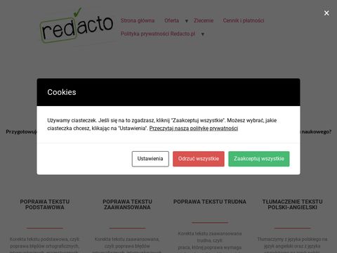Redacto.pl korekta publikacji