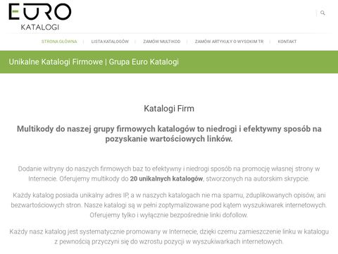 Eurokatalogi.pl grupa 16 katalogów firm