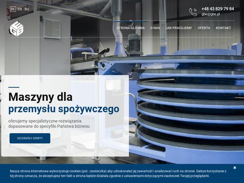 Gbe.pl producent maszyn dla przemysłu spożywczego