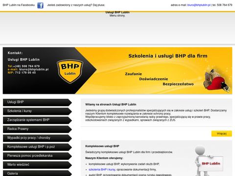 Bhplublin.pl szkolenia BHP