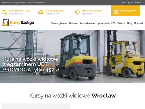 Kursy-szeliga.pl na wózki widłowe