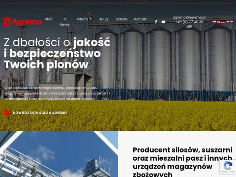Agremo.pl silosy paszowe, przenośniki ślimakowe