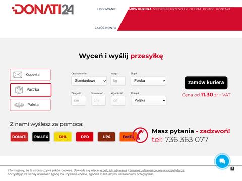 Donati24.pl palety kurierem