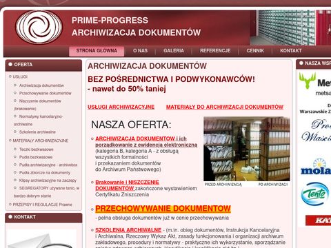 Prime-progress.pl archiwizacja dokumentów