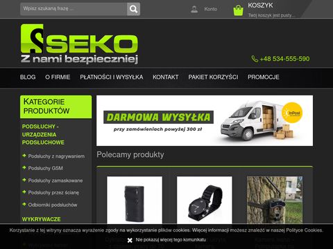 Sklep-seko.pl kontrola komputera, lokalizatorty GPS