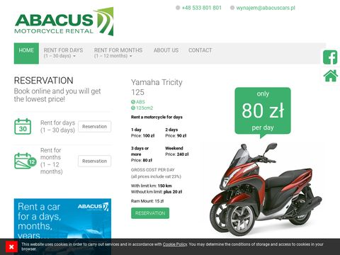 Abacus rent a motorbike
