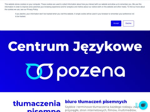 Pozena.com tłumaczenia pisemne i ustne