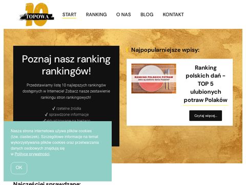 Topowa10.pl - ranking rankingów