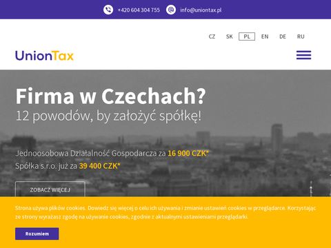 Uniontax.pl - jak założyć firmę w Czechach